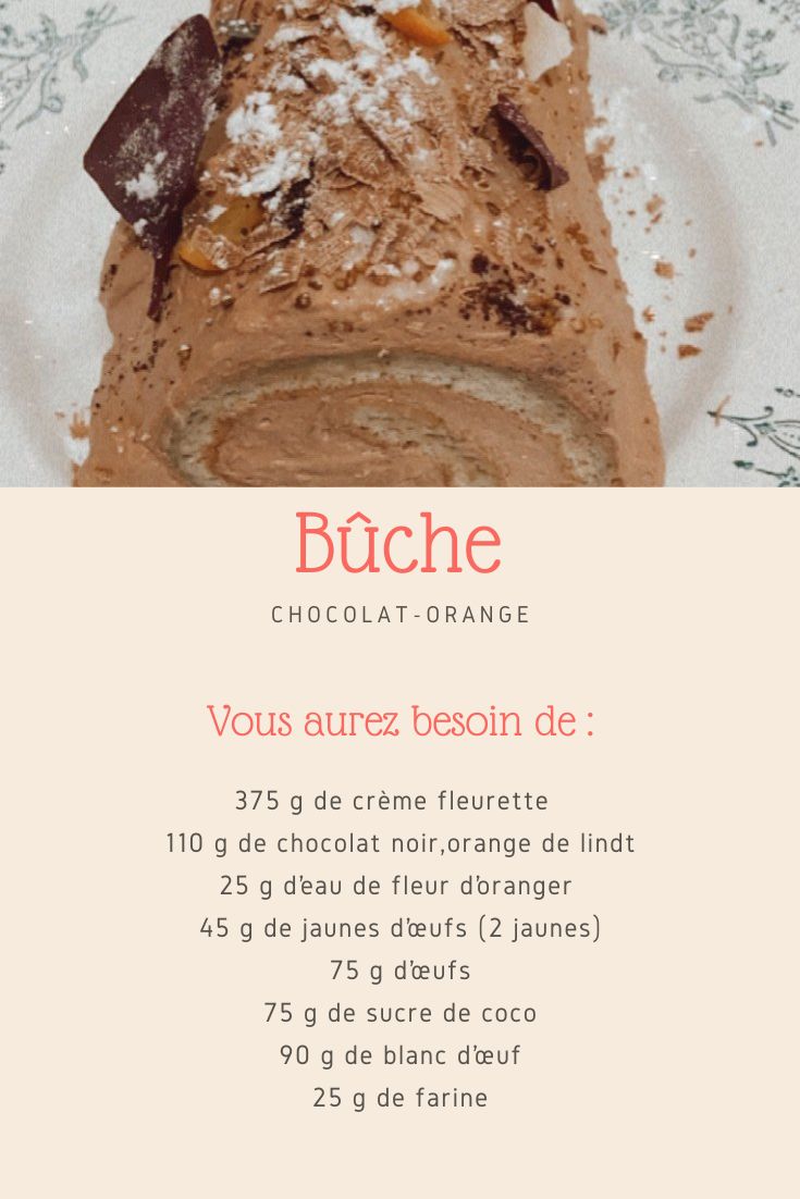 Une buche au chocolat et à l'orange pour femme enceinte