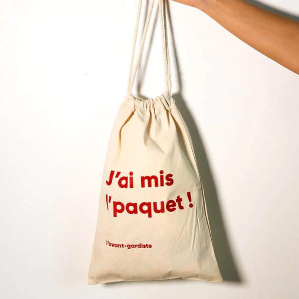 Pochette cadeau réutilisable - J'ai mis l'paquet