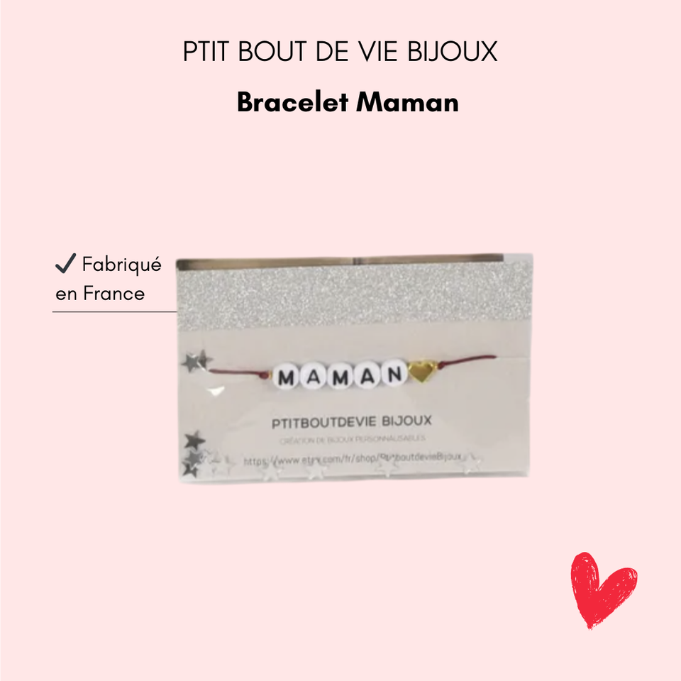 Bracelet en perles Maman