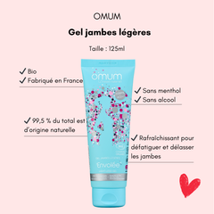 Gel jambes légères sans menthol Omum