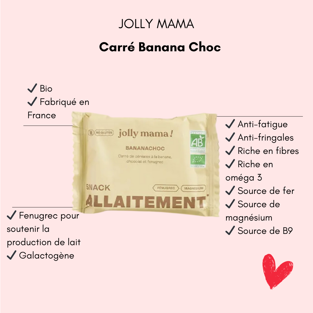 Carré Bananachoc booste lactation allaitement