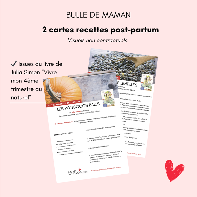 Recettes cuisine post-partum - Bulle de maman