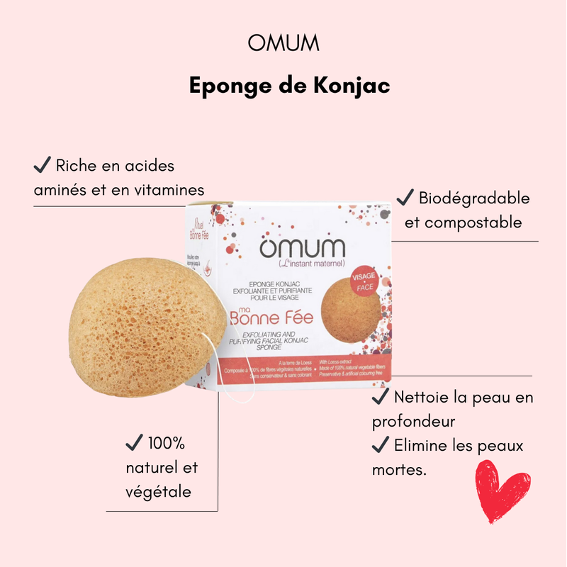 Eponge Konjac Omum - Bulle de maman