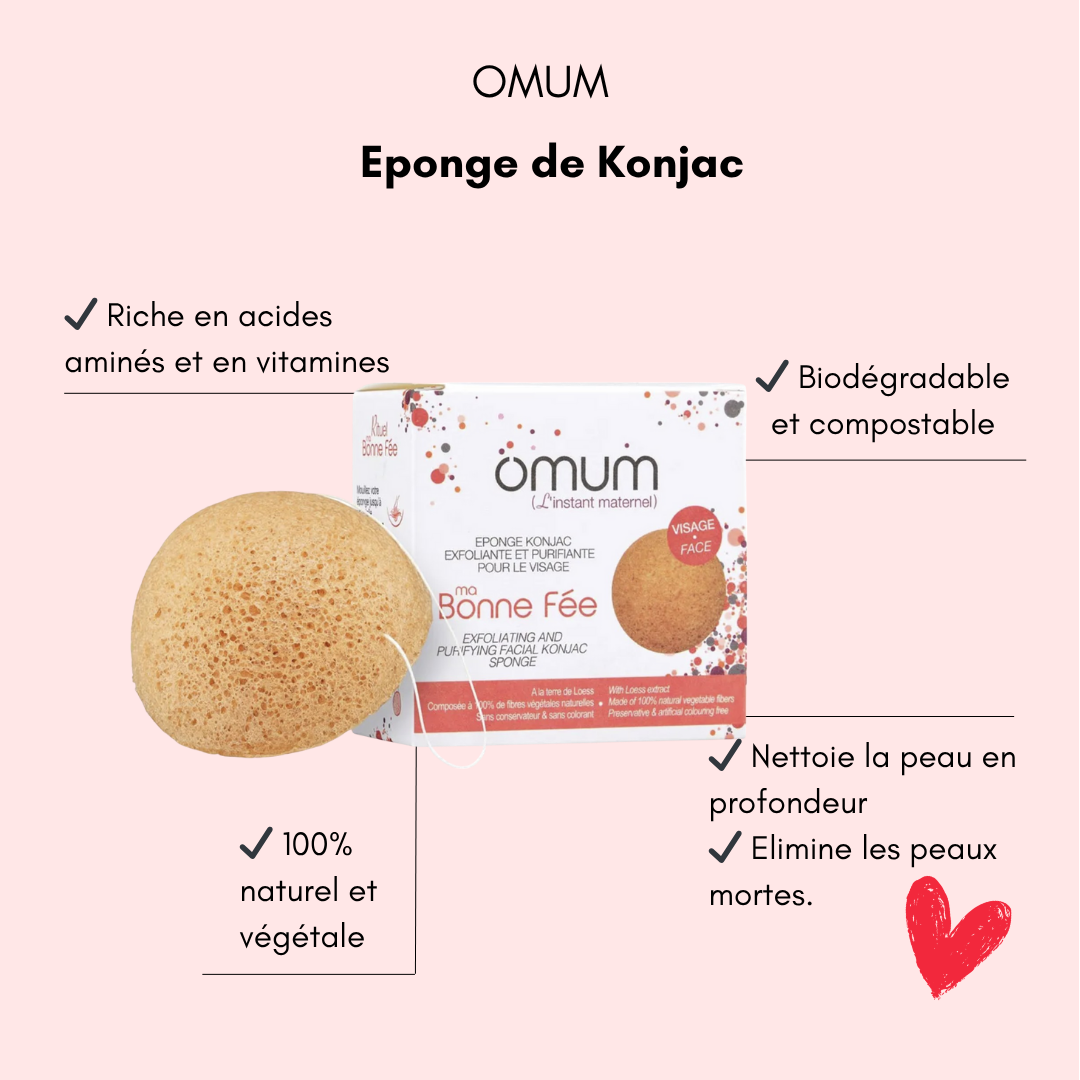 Eponge Konjac Omum - Bulle de maman