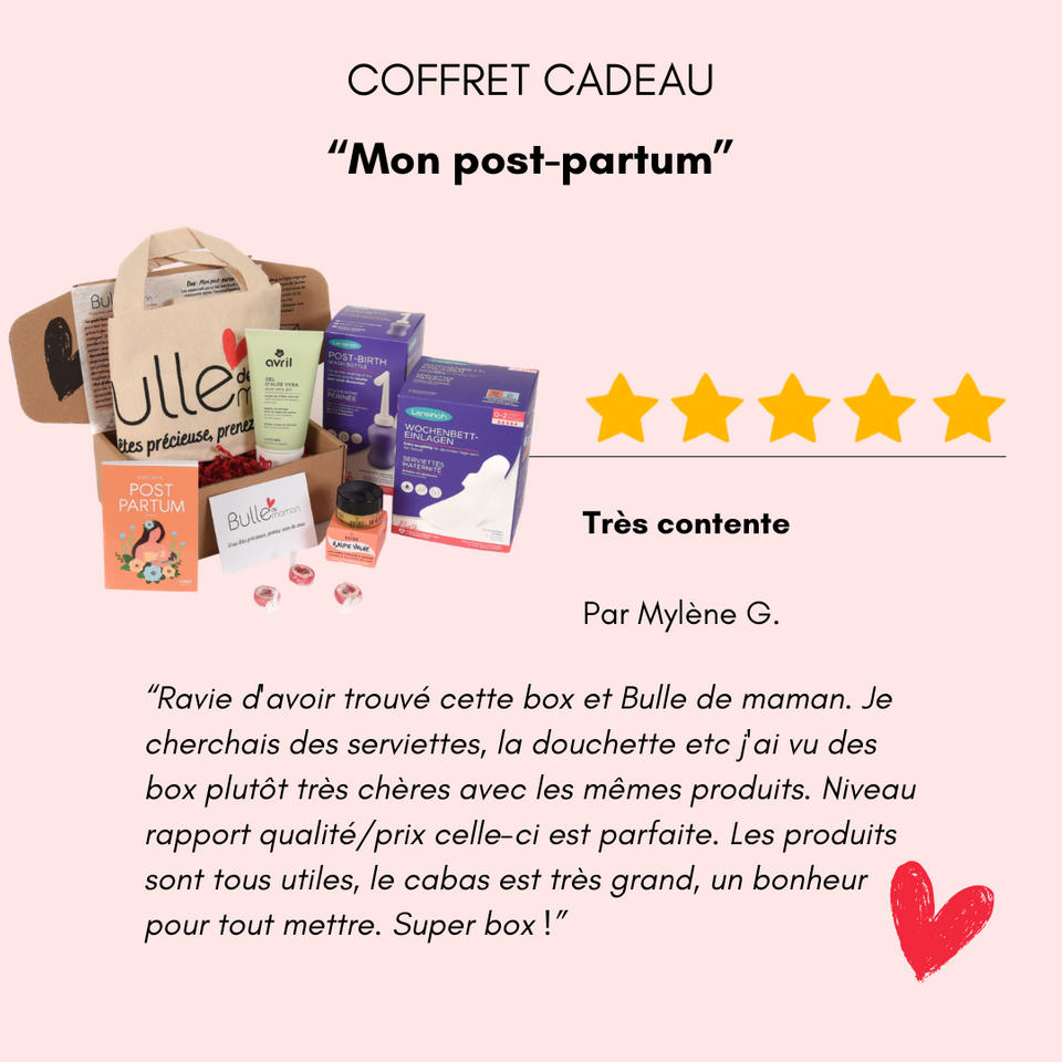 Avis cliente 5 étoiles kit Post-partum