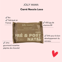 Carré céréales chocolat noisette Noccio Loco Jolly Mama