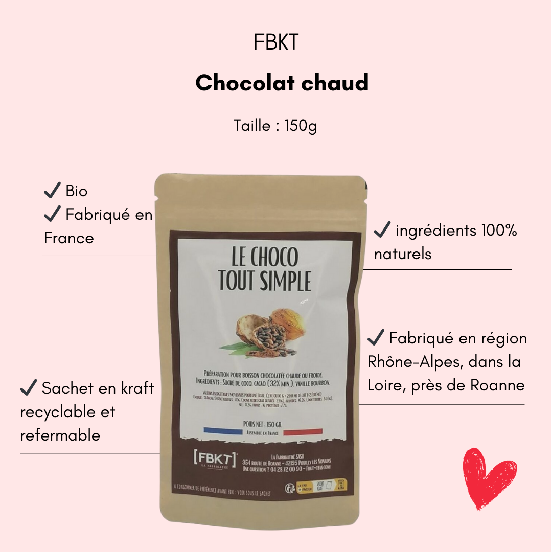 Chocolat chaud fabriqué en France FBKT