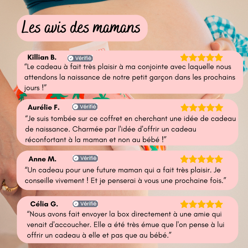 Avis client 5 étoiles box XL jeune maman - Bulle de maman