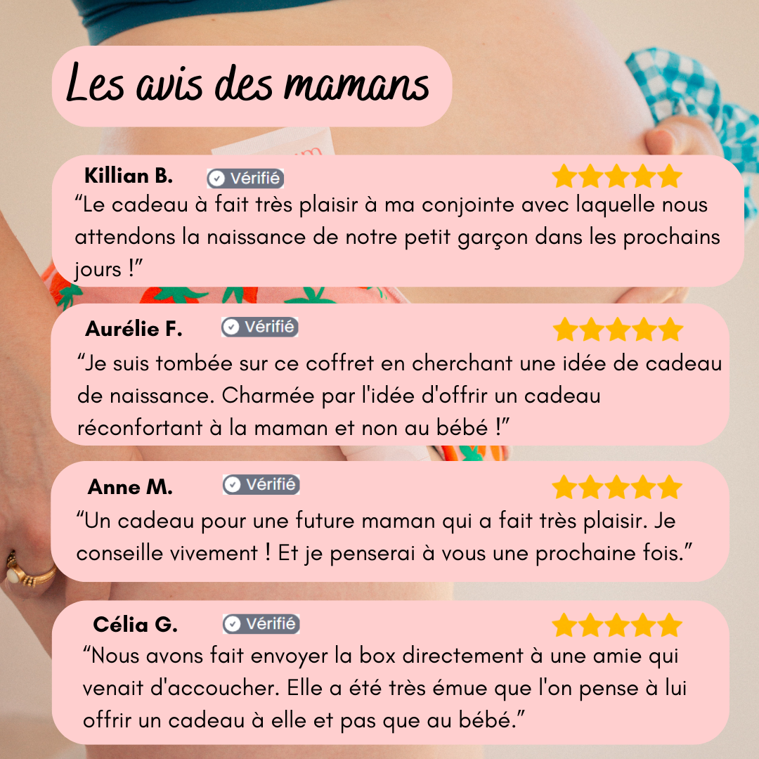 Avis client 5 étoiles box XL jeune maman - Bulle de maman