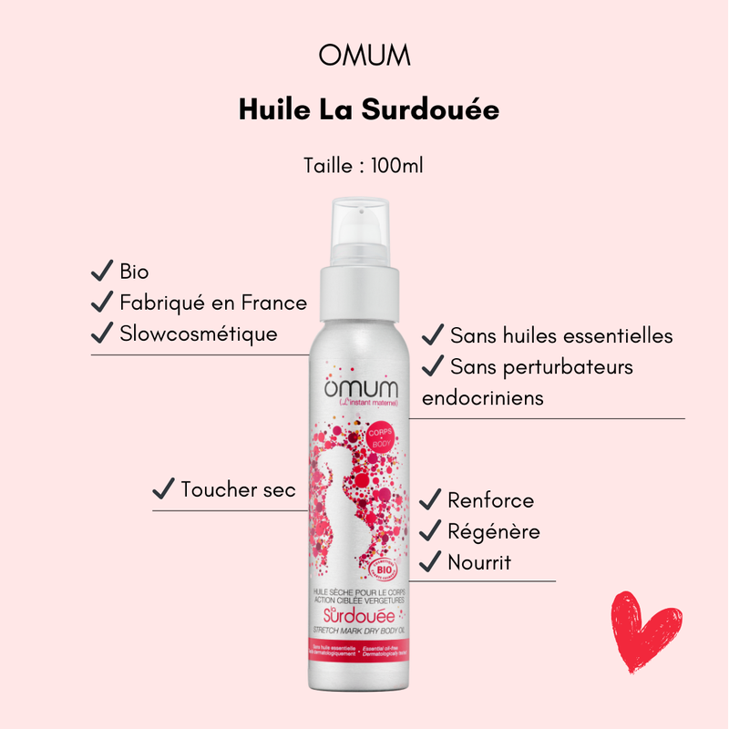 Huile vergetures Omum femme enceinte - Bulle de maman