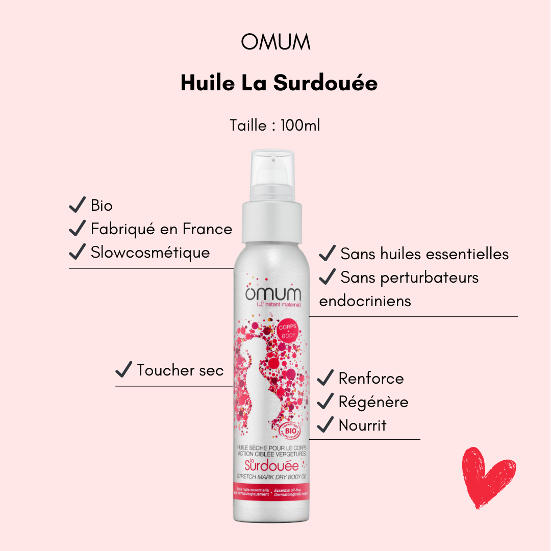 Huile vergetures Omum femme enceinte - Bulle de maman