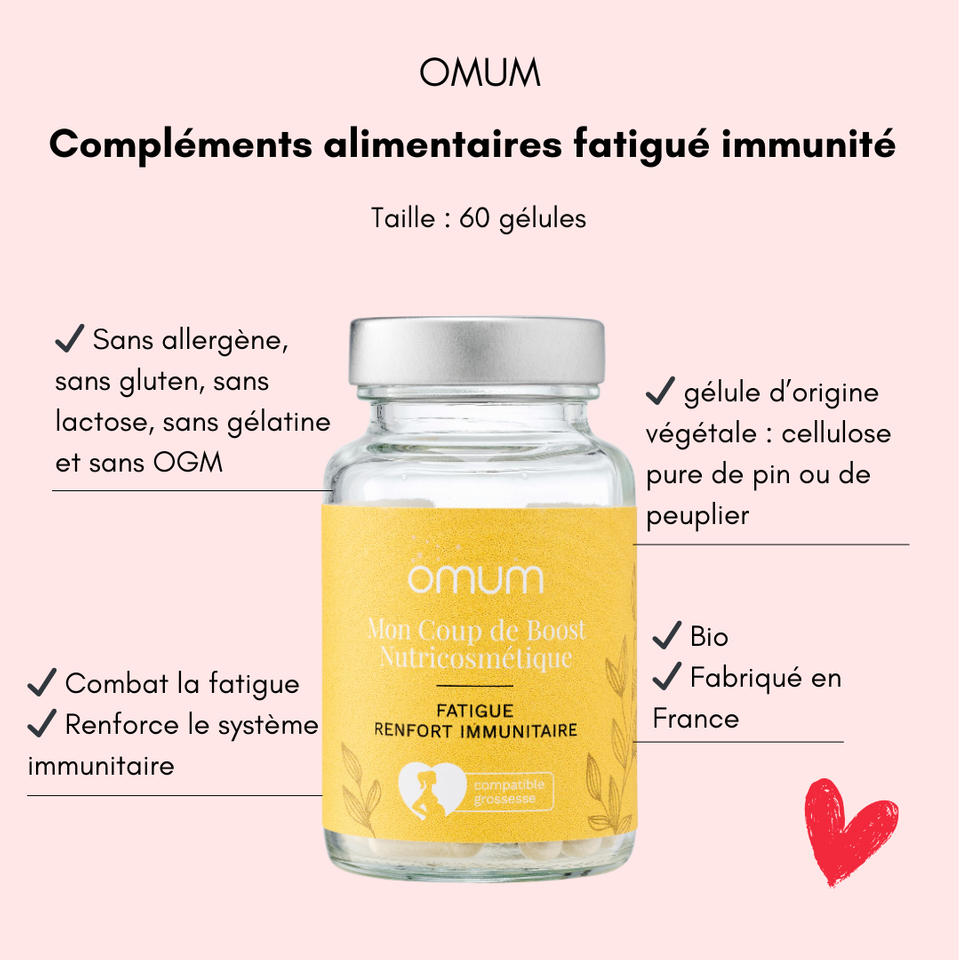 Compléments alimentaires fatigue et renfort immunitaire Omum