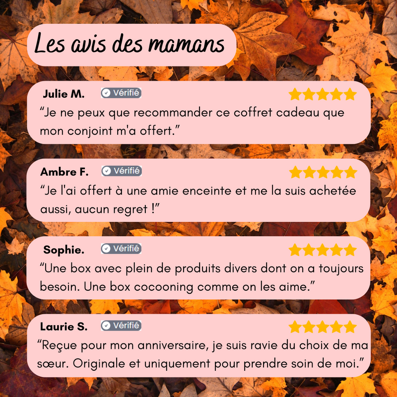 Les avis des mamans 5 étoiles sur le coffret Automne - Bulle de maman