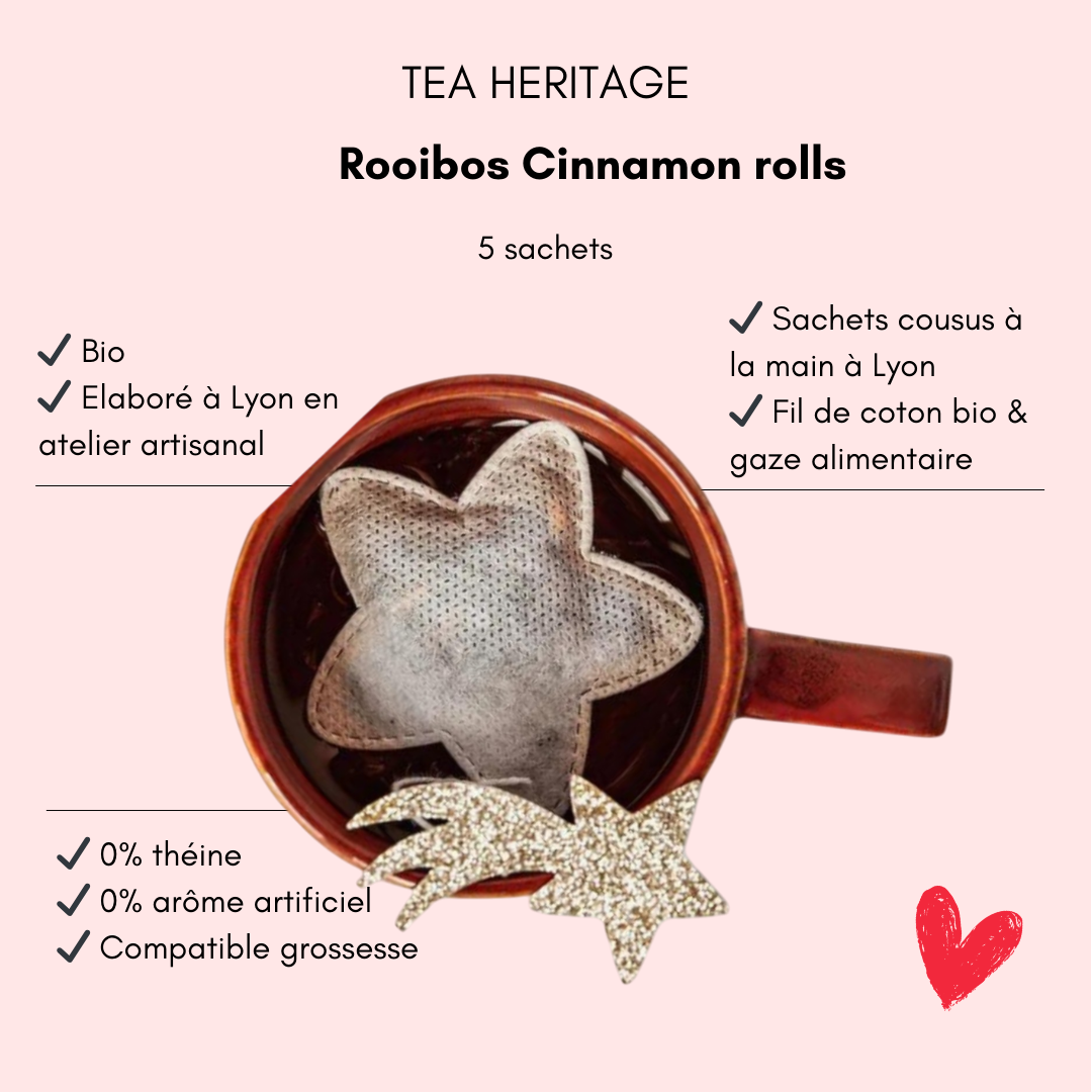 Rooibos Cinnamon roll sachet étoile - Bulle de maman