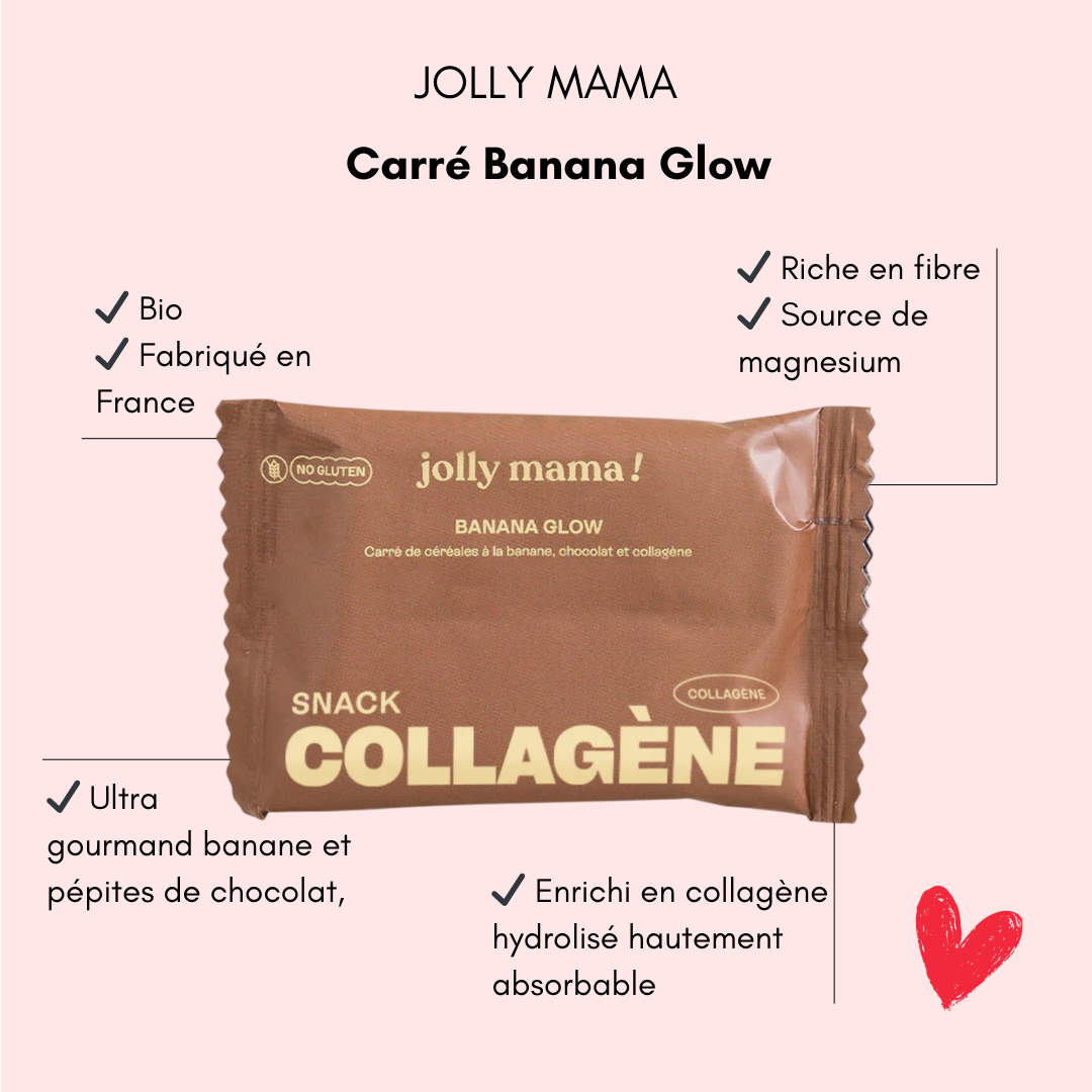 Carré Collagène banane chocolat Jolly Mama