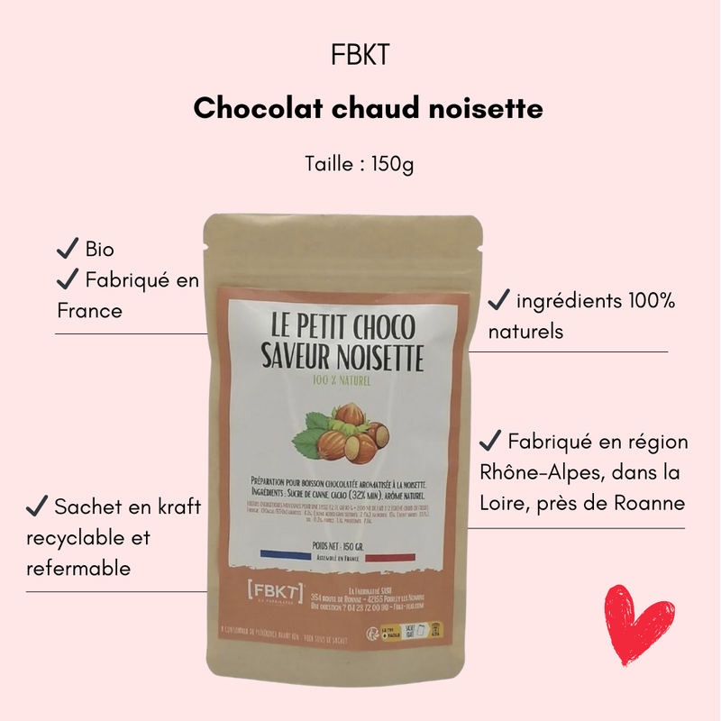 Chocolat chaud choco noisette bio
