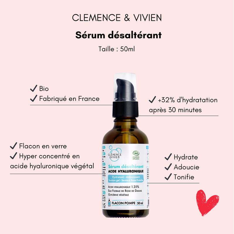 Serum hydratant Visage Clémence et Vivien