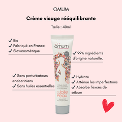 Crème visage rééquilibrante Omum