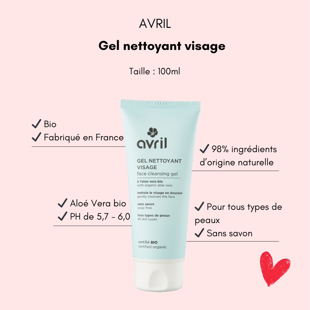 Gel nettoyant visage Avril Cosmétique