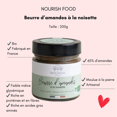 Beurre d'amandes à la noisette Nourish Food