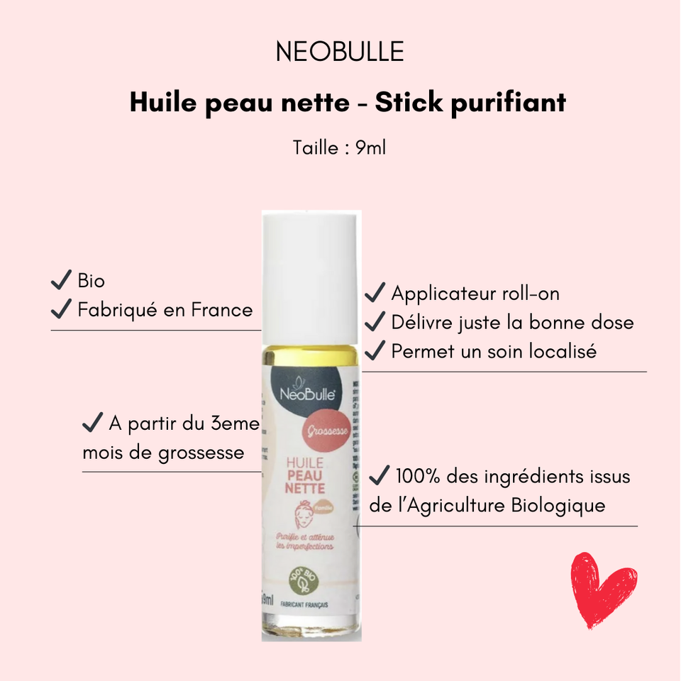 Huile peau nette stick purifiant Néobulle