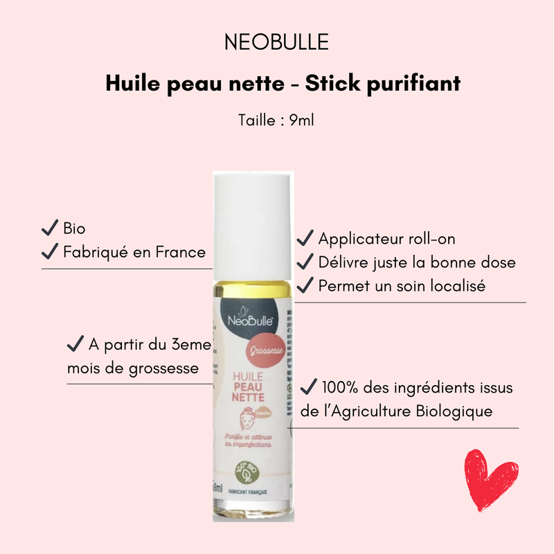 Huile peau nette stick purifiant Néobulle